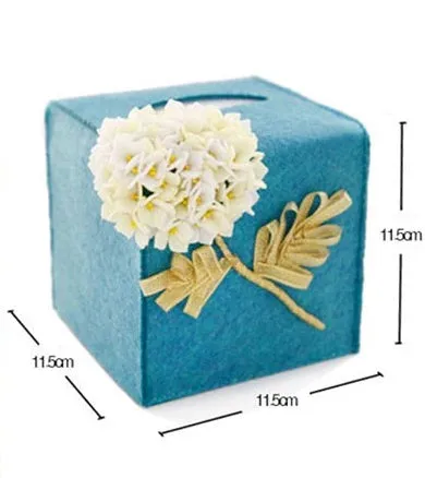 DIY Kit Felt Flowers Animal Cloth Tissue Case Box
