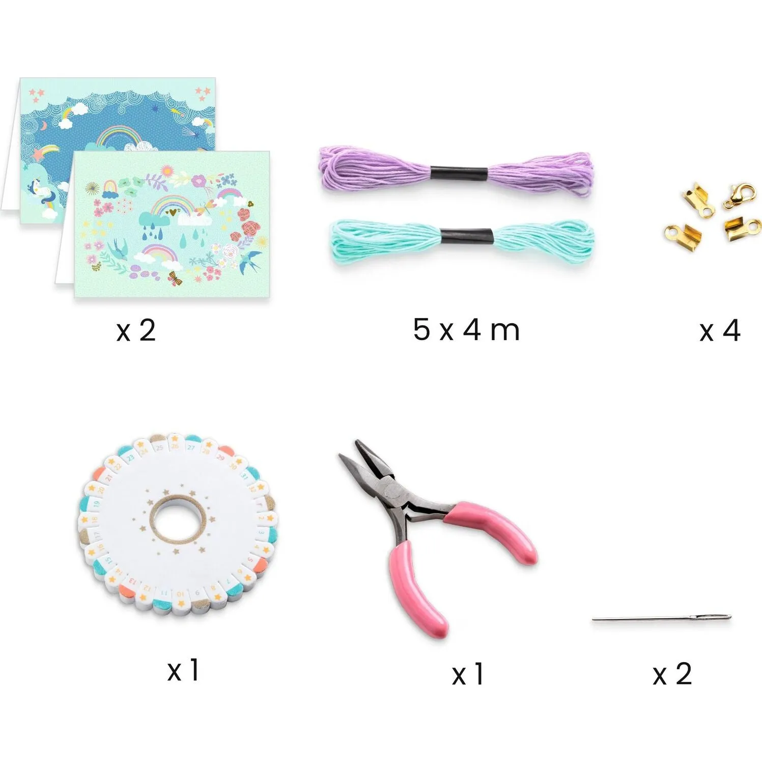 DJECO Beads & Jewelry - Rainbow Kumihimo Bracelet Making Kit
