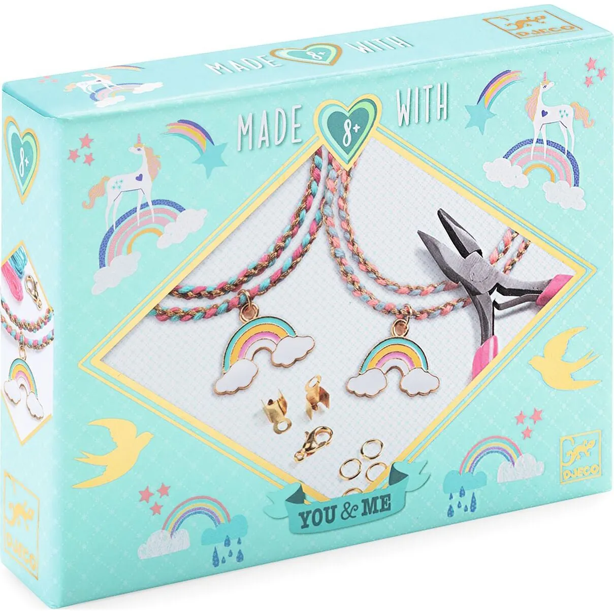 DJECO Beads & Jewelry - Rainbow Kumihimo Bracelet Making Kit
