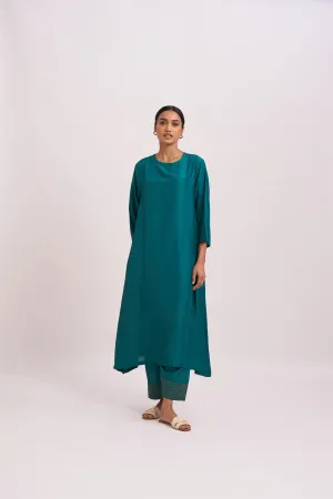 Dot   I   Pocket Style Rayyan Kurta Set Cotton Silk Fabric is used in Kurta set Teal SS24-PS-T