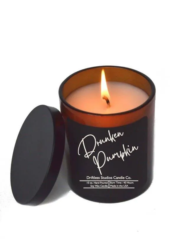 Drunken Pumpkin Scented Soy Wax Candle - 10oz