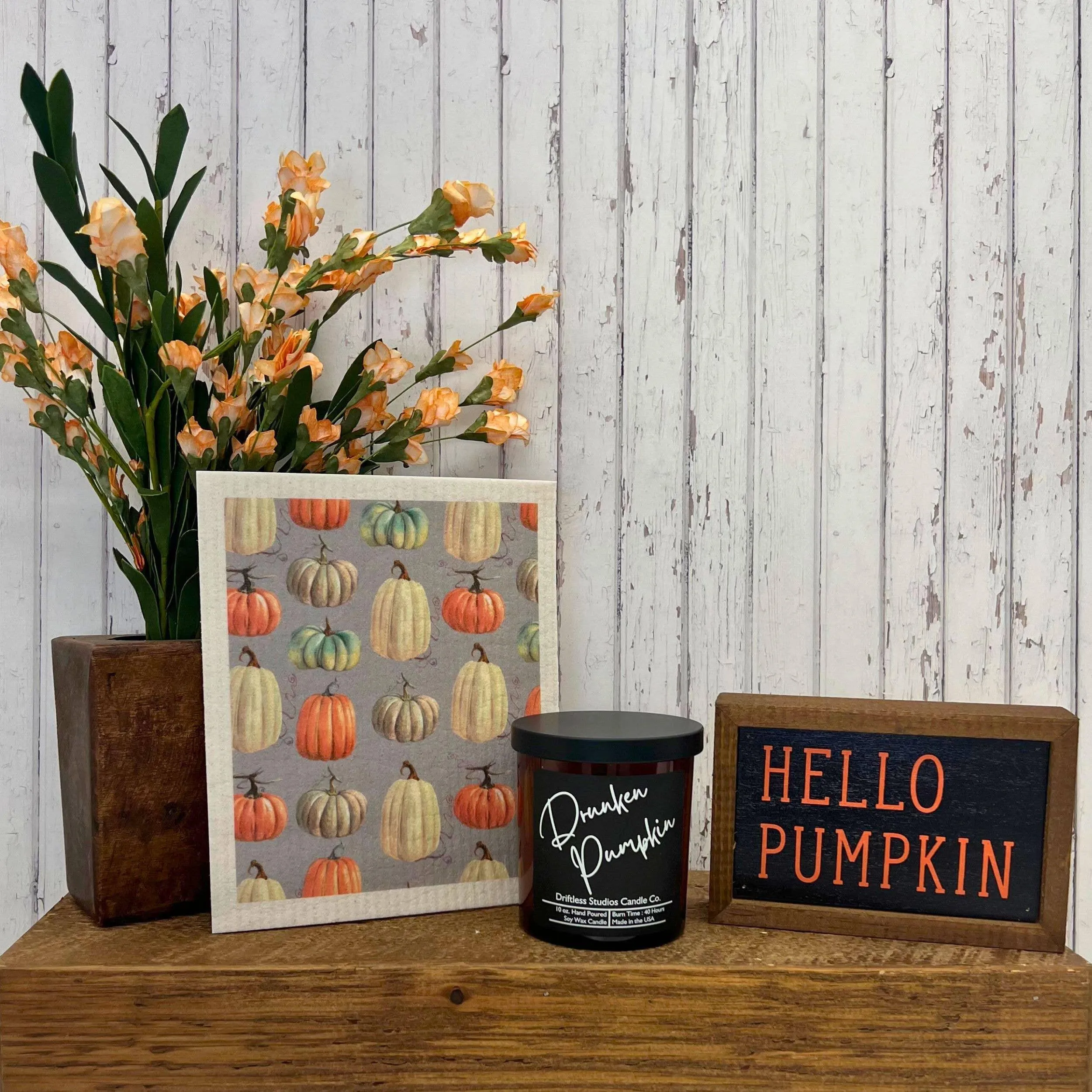 Drunken Pumpkin Scented Soy Wax Candle - 10oz