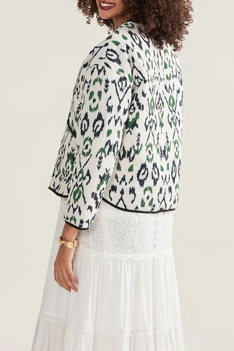 DS3253 Quilted Round Neck Jacket Outerwear