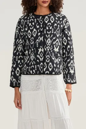 DS3253 Quilted Round Neck Jacket Outerwear