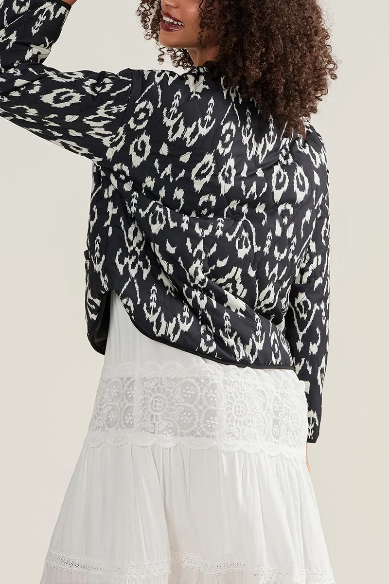 DS3253 Quilted Round Neck Jacket Outerwear