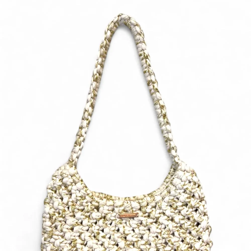 Ecru & Gold  Macrame Shoulder Bag
