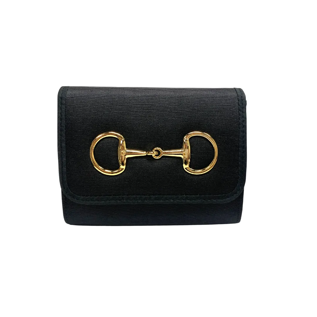 Eleanor Black Snaffle Clutch