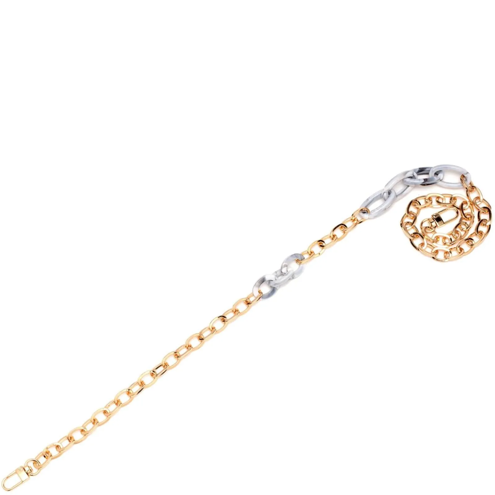 Elie Beaumont Bag Strap - Gold Marble Chain