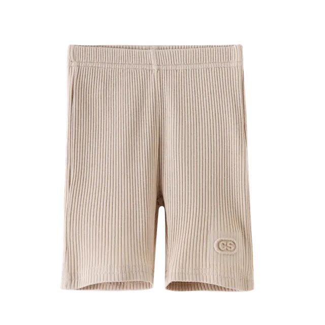 Ellie Embossed Shorts Beige