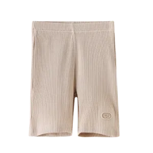 Ellie Embossed Shorts Beige