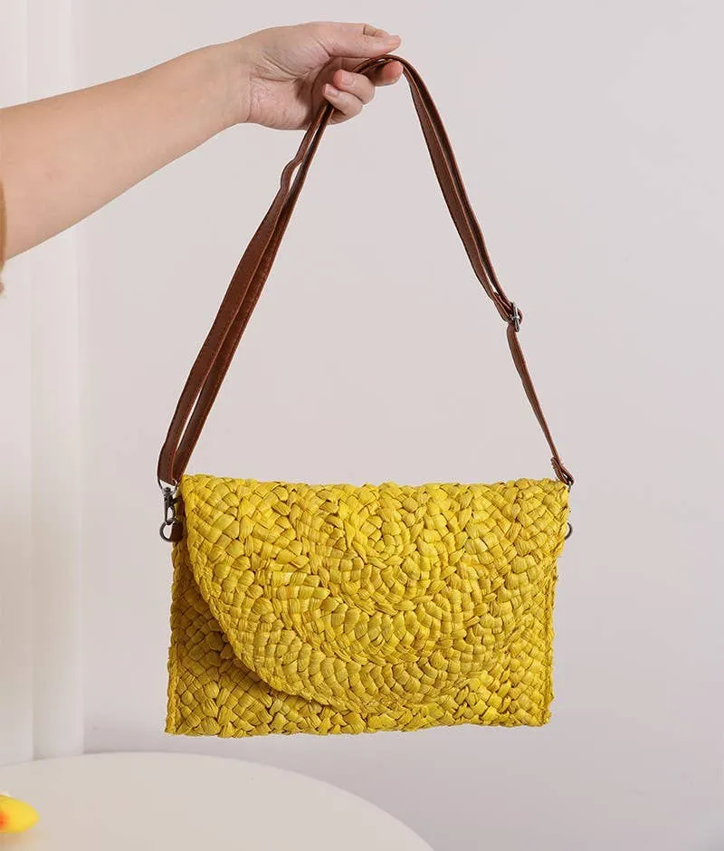 Eloise Straw Crossbody Bag