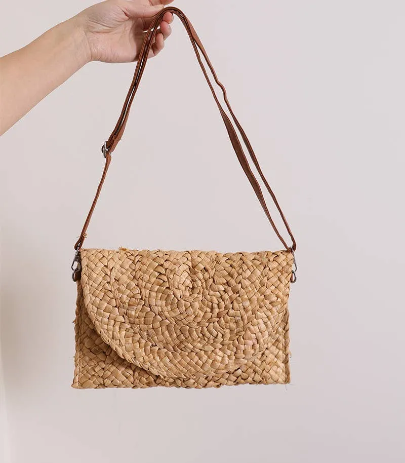 Eloise Straw Crossbody Bag
