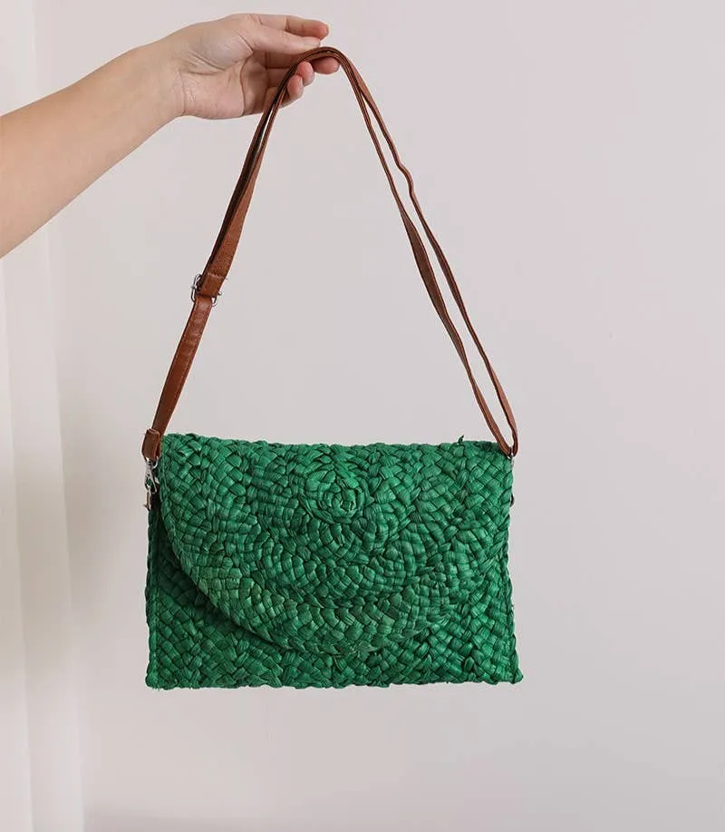 Eloise Straw Crossbody Bag