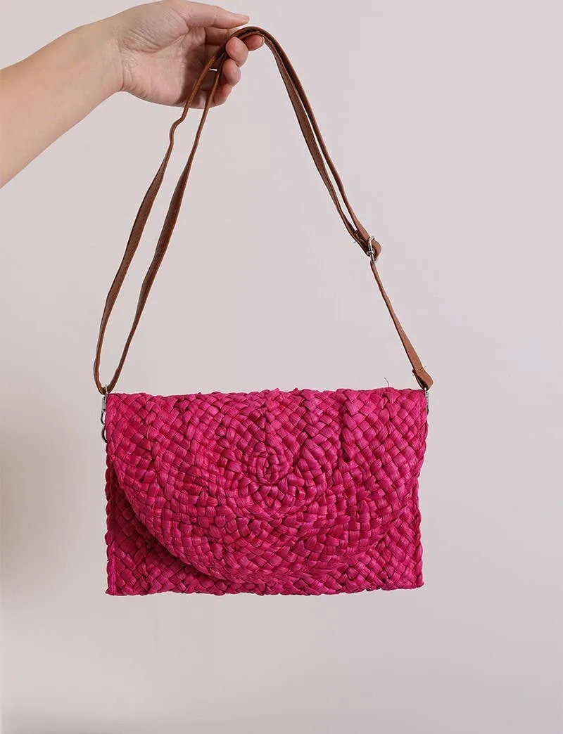 Eloise Straw Crossbody Bag