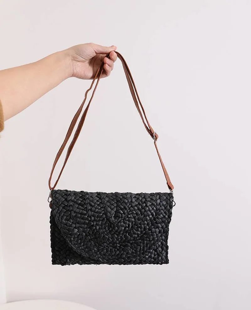 Eloise Straw Crossbody Bag