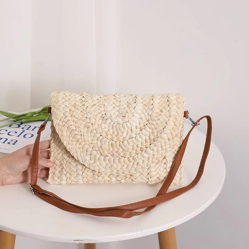 Eloise Straw Crossbody Bag