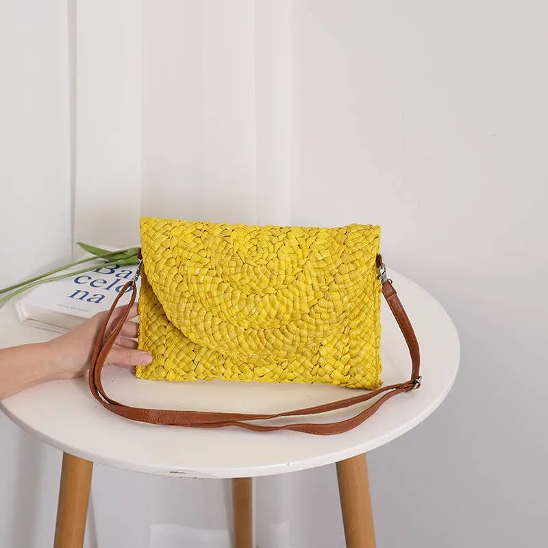 Eloise Straw Crossbody Bag