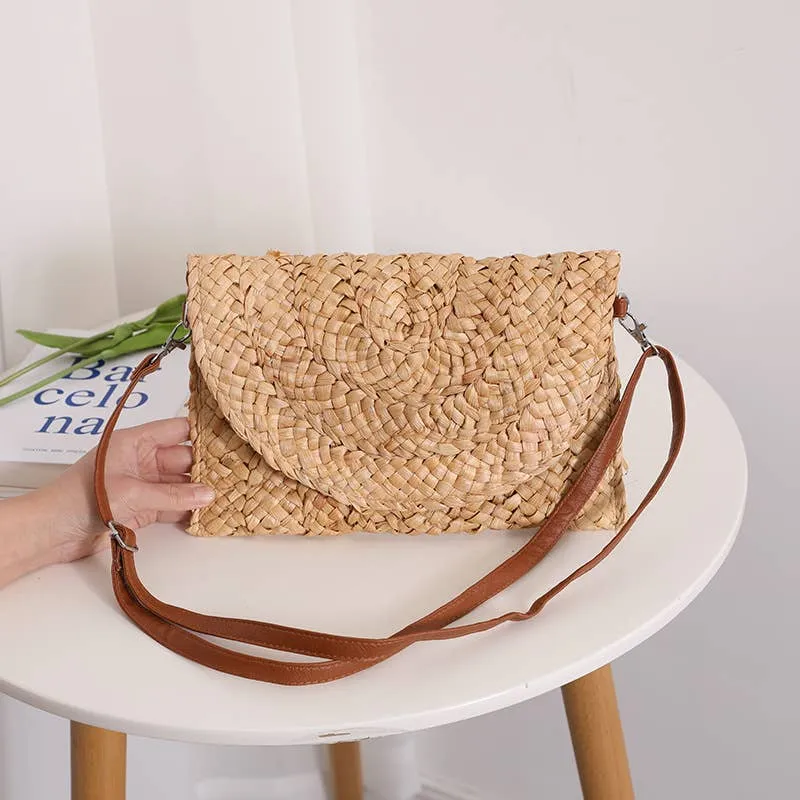 Eloise Straw Crossbody Bag