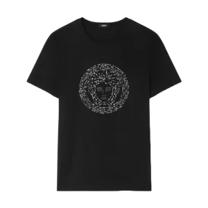 EMBELLISHED MEDUSA T-SHIRT BLACK