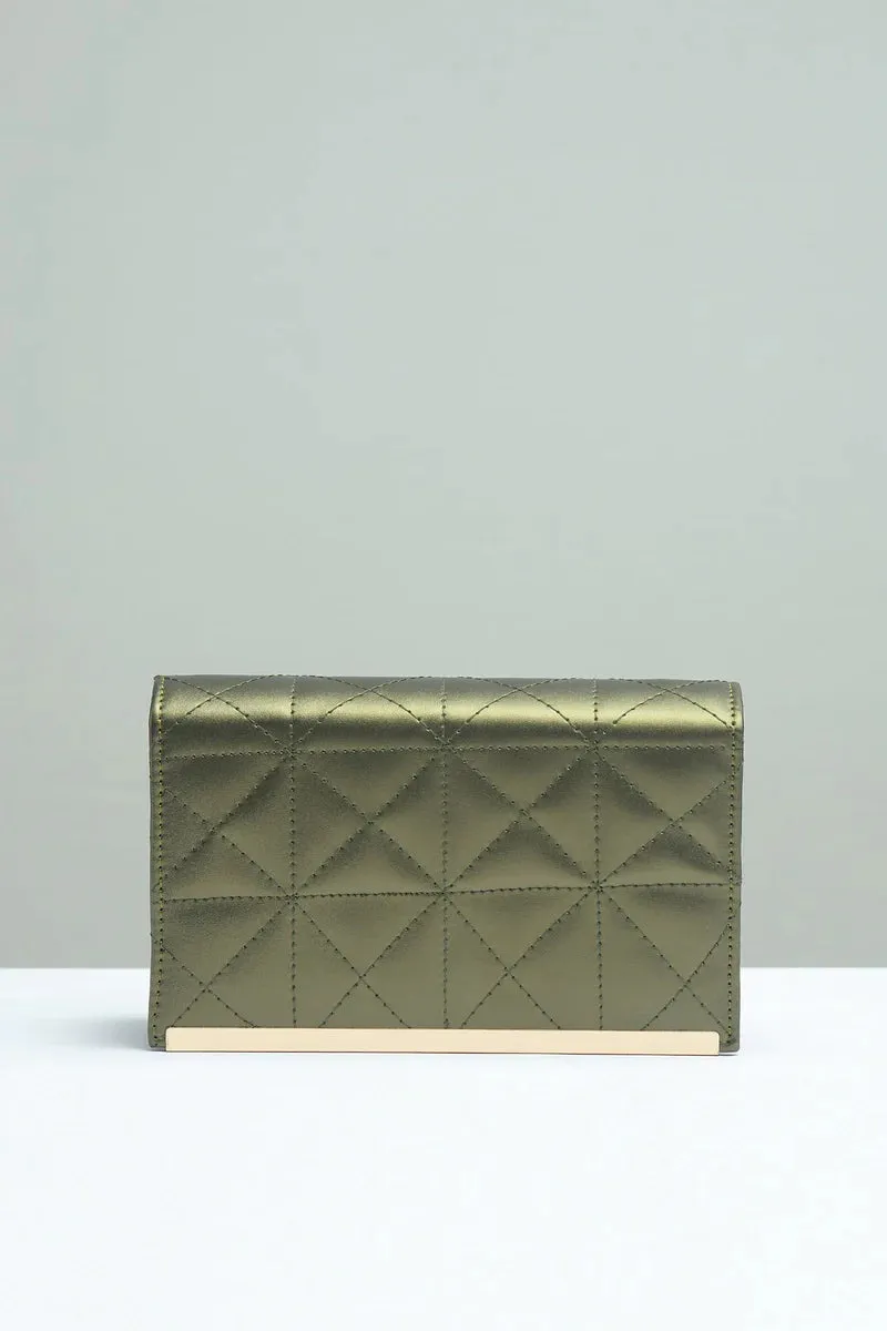 Embossed Chain Square Bag - Green - FD ⚡