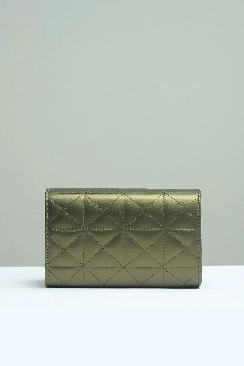 Embossed Chain Square Bag - Green - FD ⚡