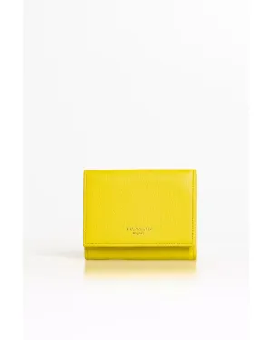 Embossed Logo Mini Wallet with Card Holder and Zip Compartment One Size Women