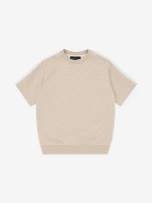 Emporio Armani Boys Logo T-Shirt in Beige