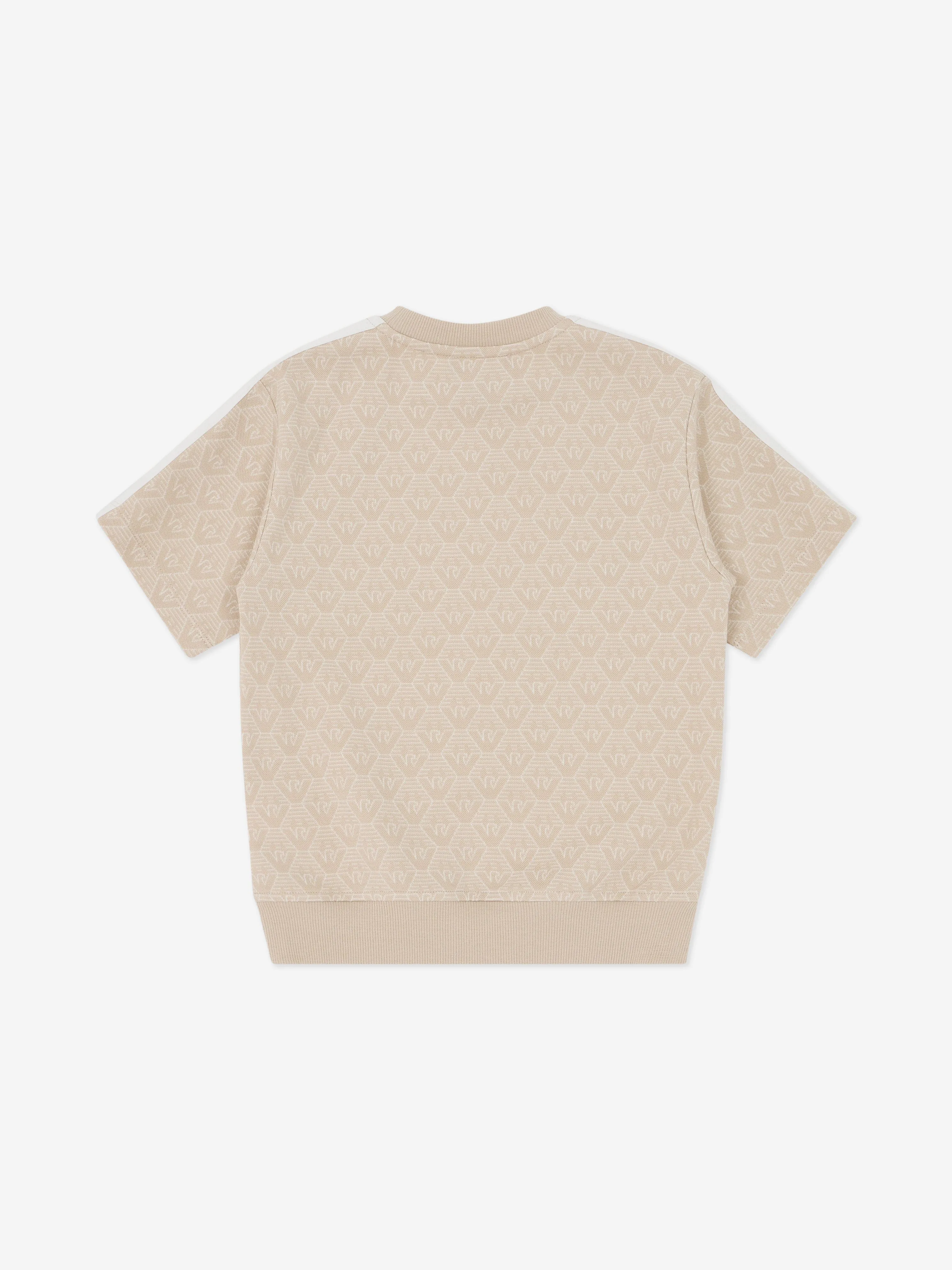 Emporio Armani Boys Logo T-Shirt in Beige