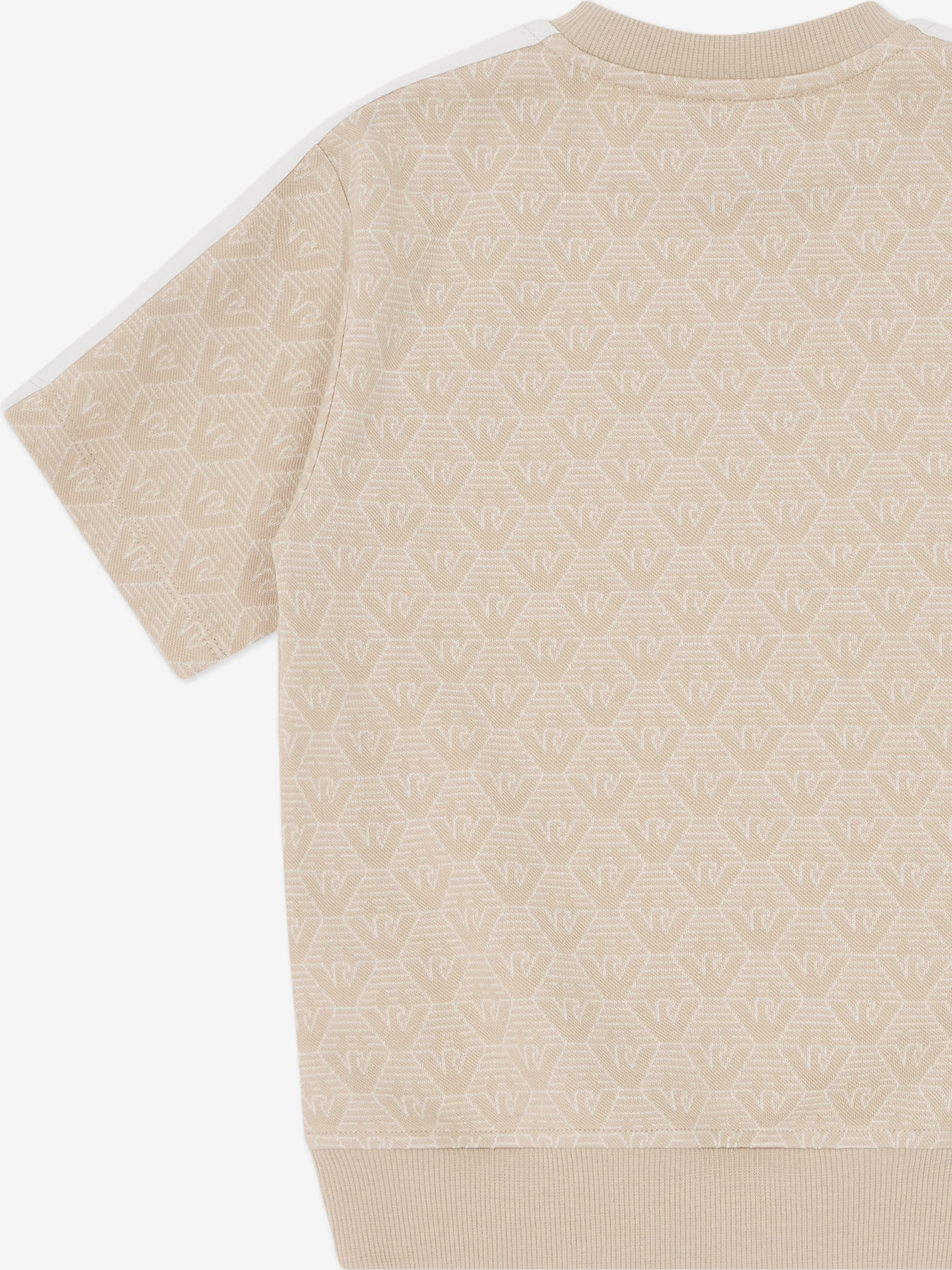 Emporio Armani Boys Logo T-Shirt in Beige