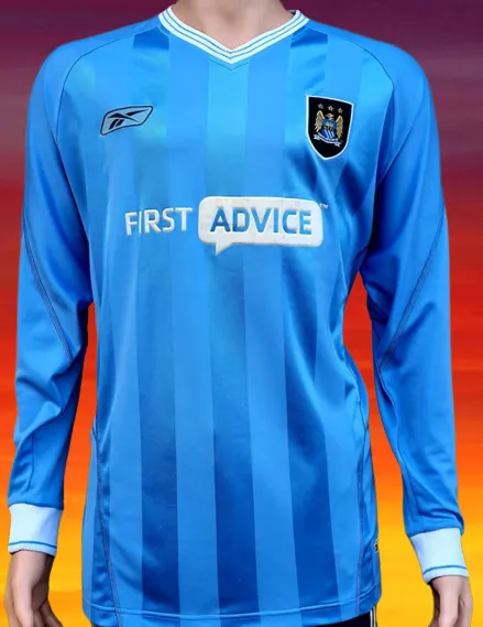 ENGLISH PREMIER MANCHESTER CITY FC 2003-2004 HOME REEBOK FOWLER 8 JERSEY SHIRT L SIZE 42-44