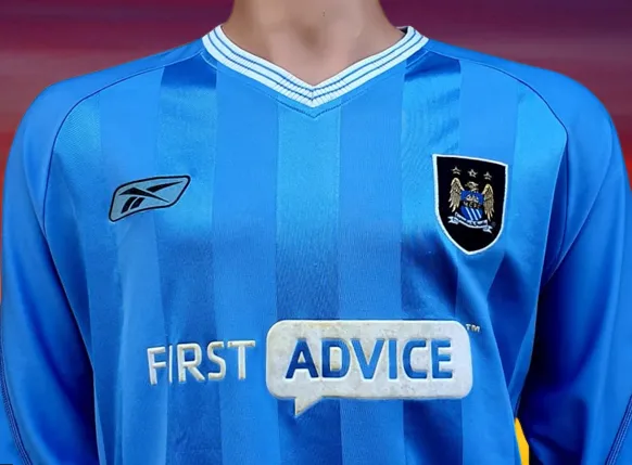 ENGLISH PREMIER MANCHESTER CITY FC 2003-2004 HOME REEBOK FOWLER 8 JERSEY SHIRT L SIZE 42-44