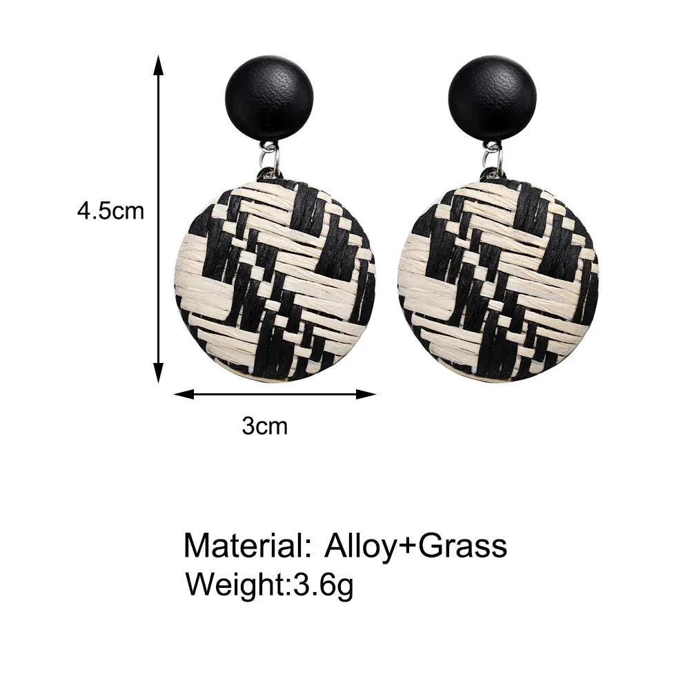 Ethnic Braided Big Circle Dangle Earring