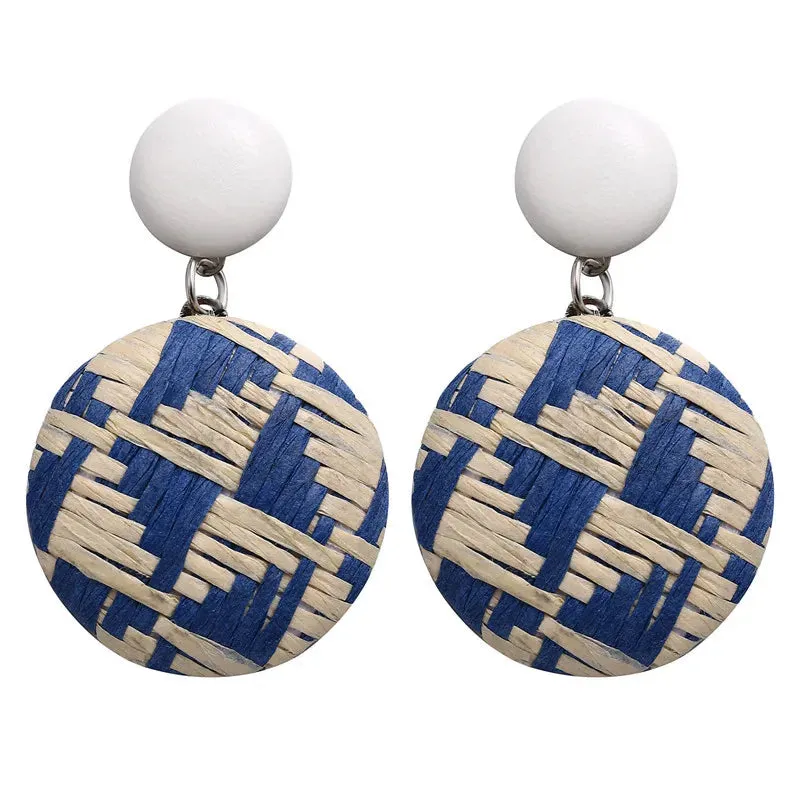 Ethnic Braided Big Circle Dangle Earring
