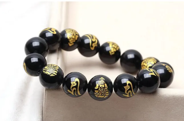 Ethnic Obsidian Prosperity Charm