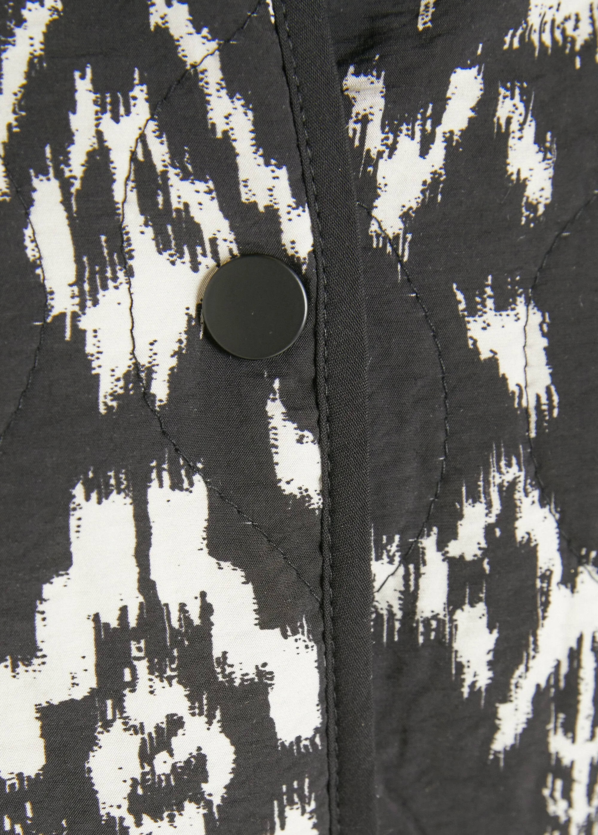 Ethnic print quilted jacket