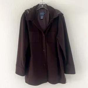 Faconnable brown wool coat size L