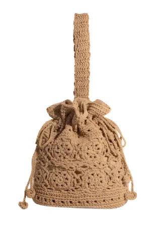 Fame Intricate Braided Single Strap Drawstring Bag