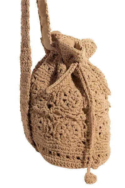 Fame Intricate Braided Single Strap Drawstring Bag