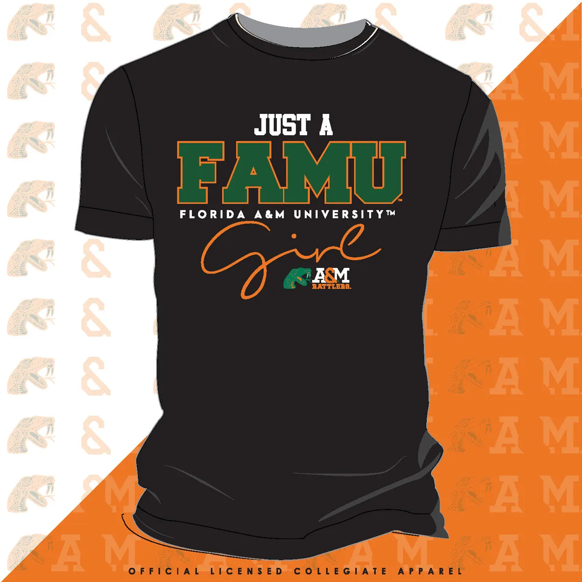 FAMU | JUST A GIRL Black Unisex Tees (**)