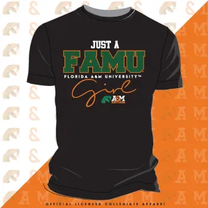 FAMU | JUST A GIRL Black Unisex Tees (**)