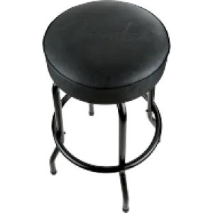 Fender® Embossed Black Logo Barstool, Black