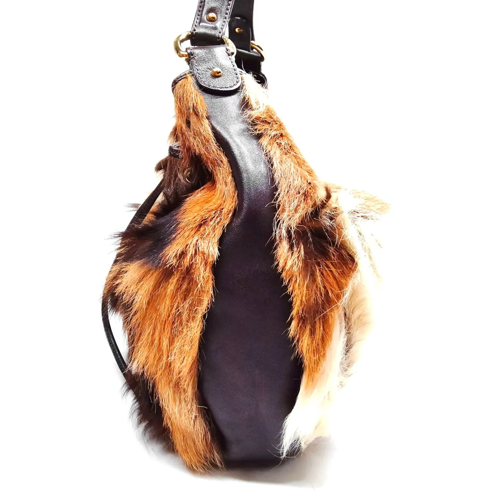 FENDI calf fur hobo handbag