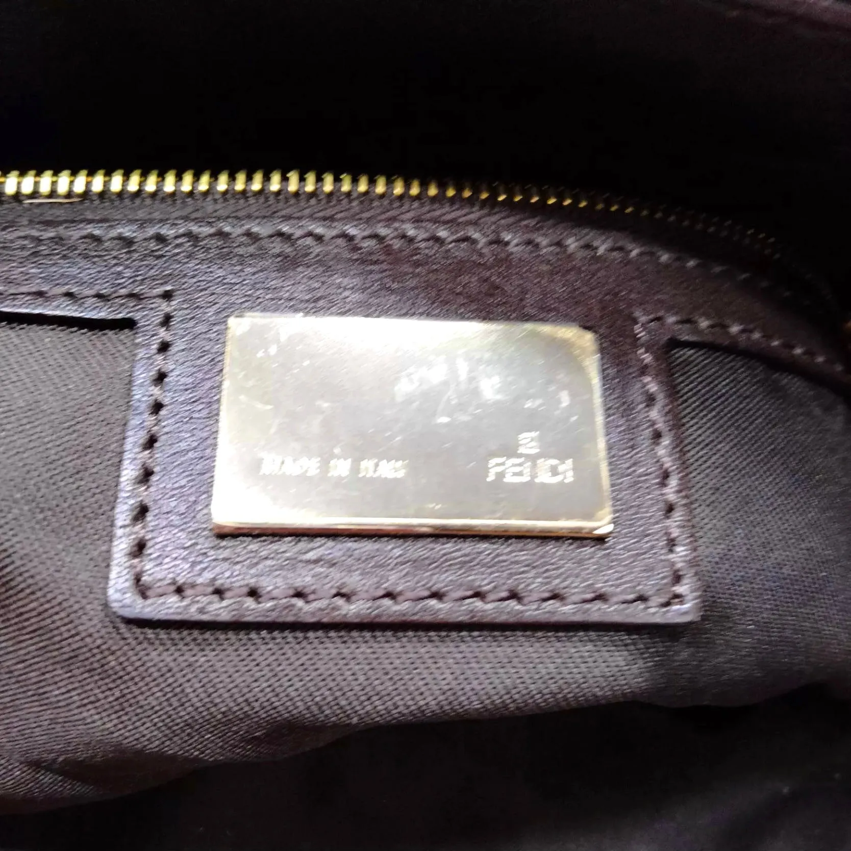 FENDI calf fur hobo handbag