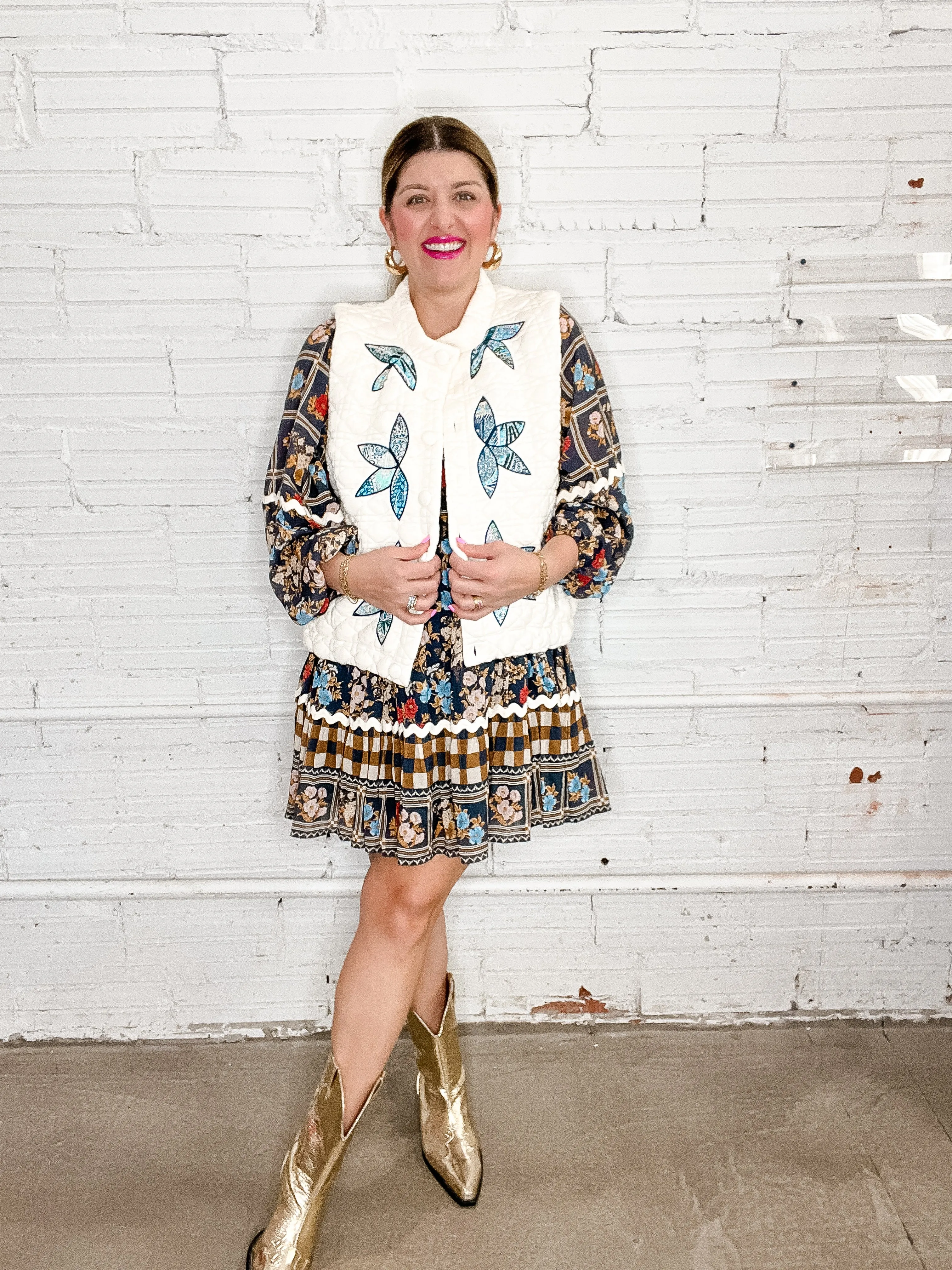 Fields Of Round Top Quilted Vest