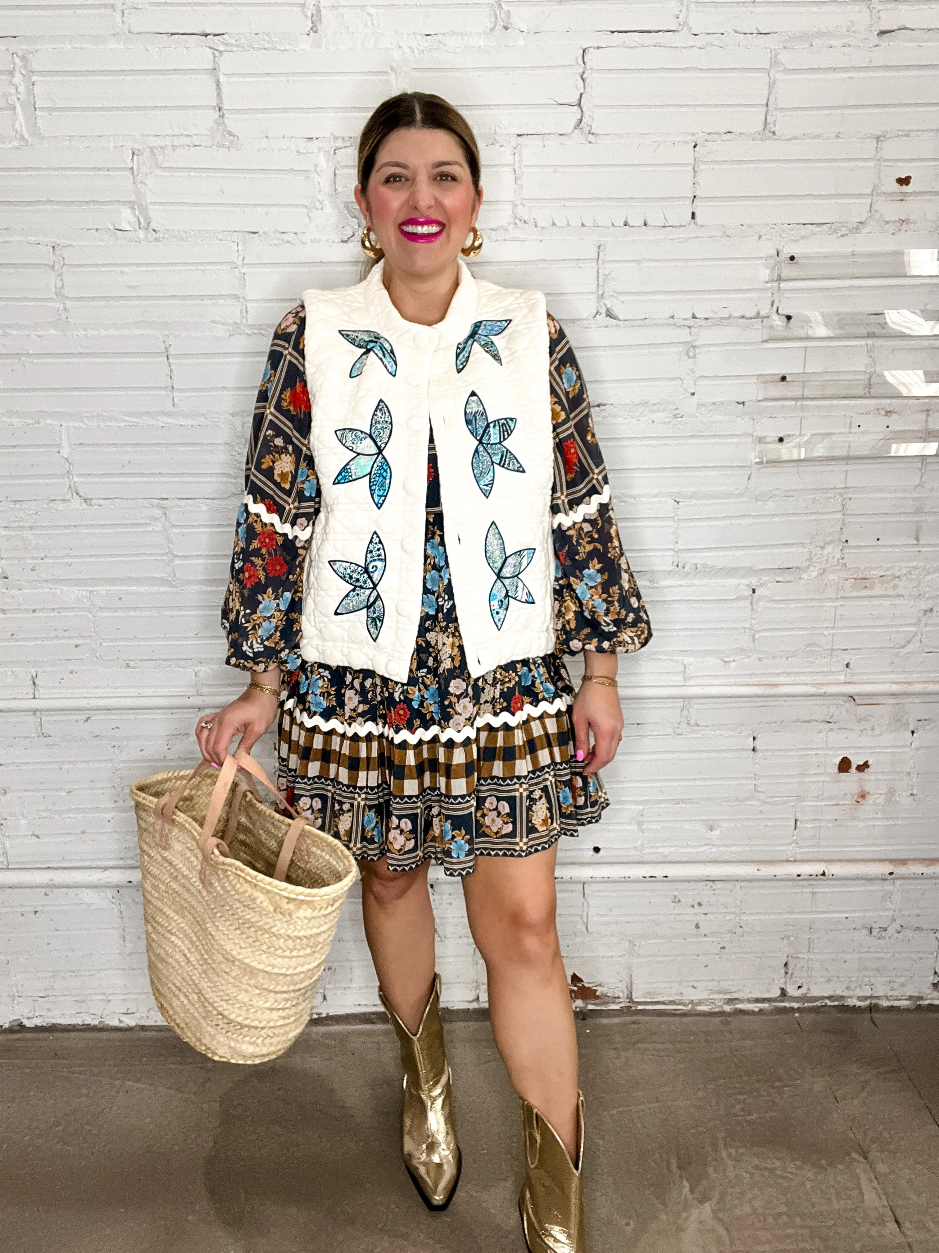 Fields Of Round Top Quilted Vest