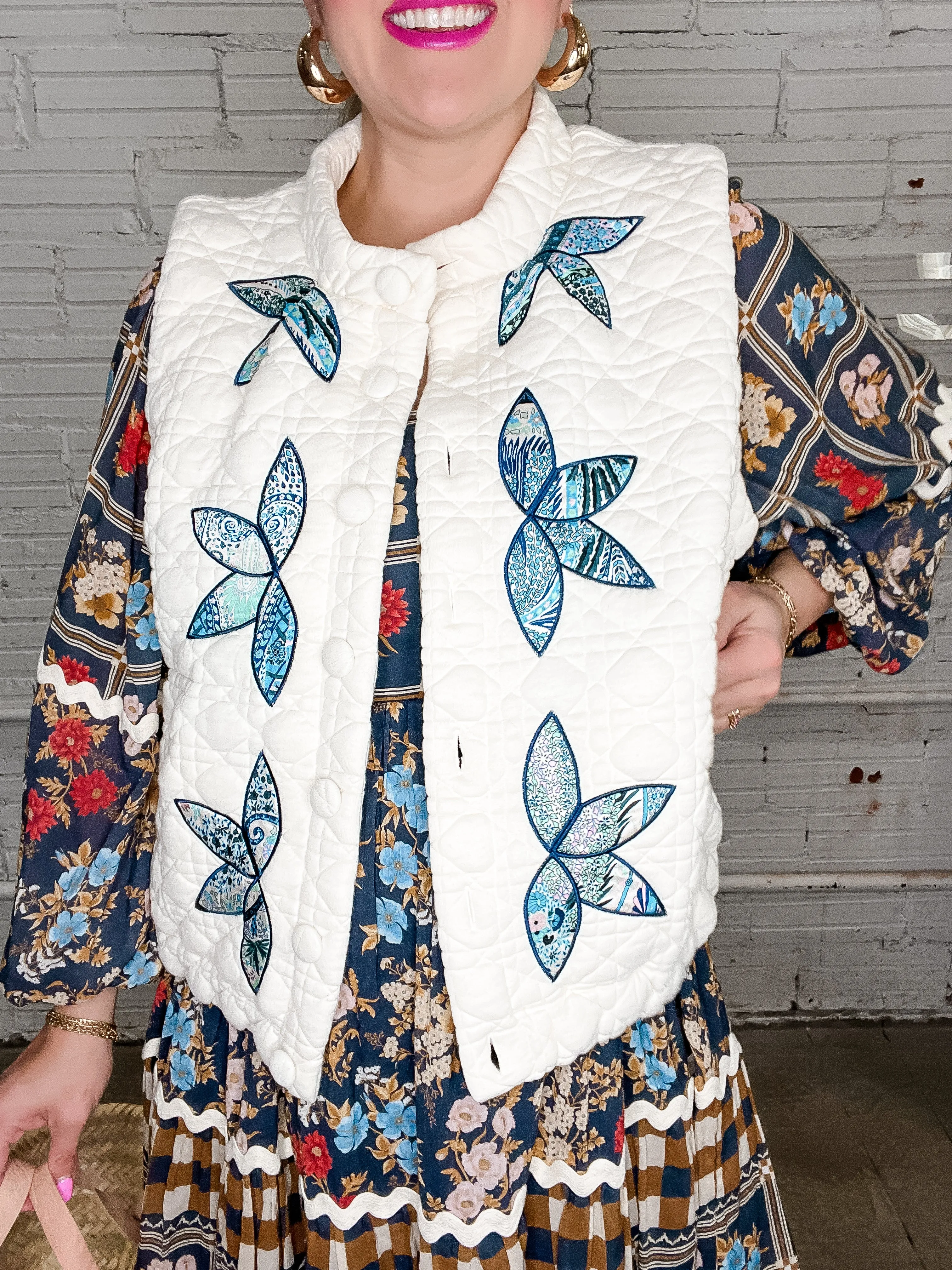 Fields Of Round Top Quilted Vest