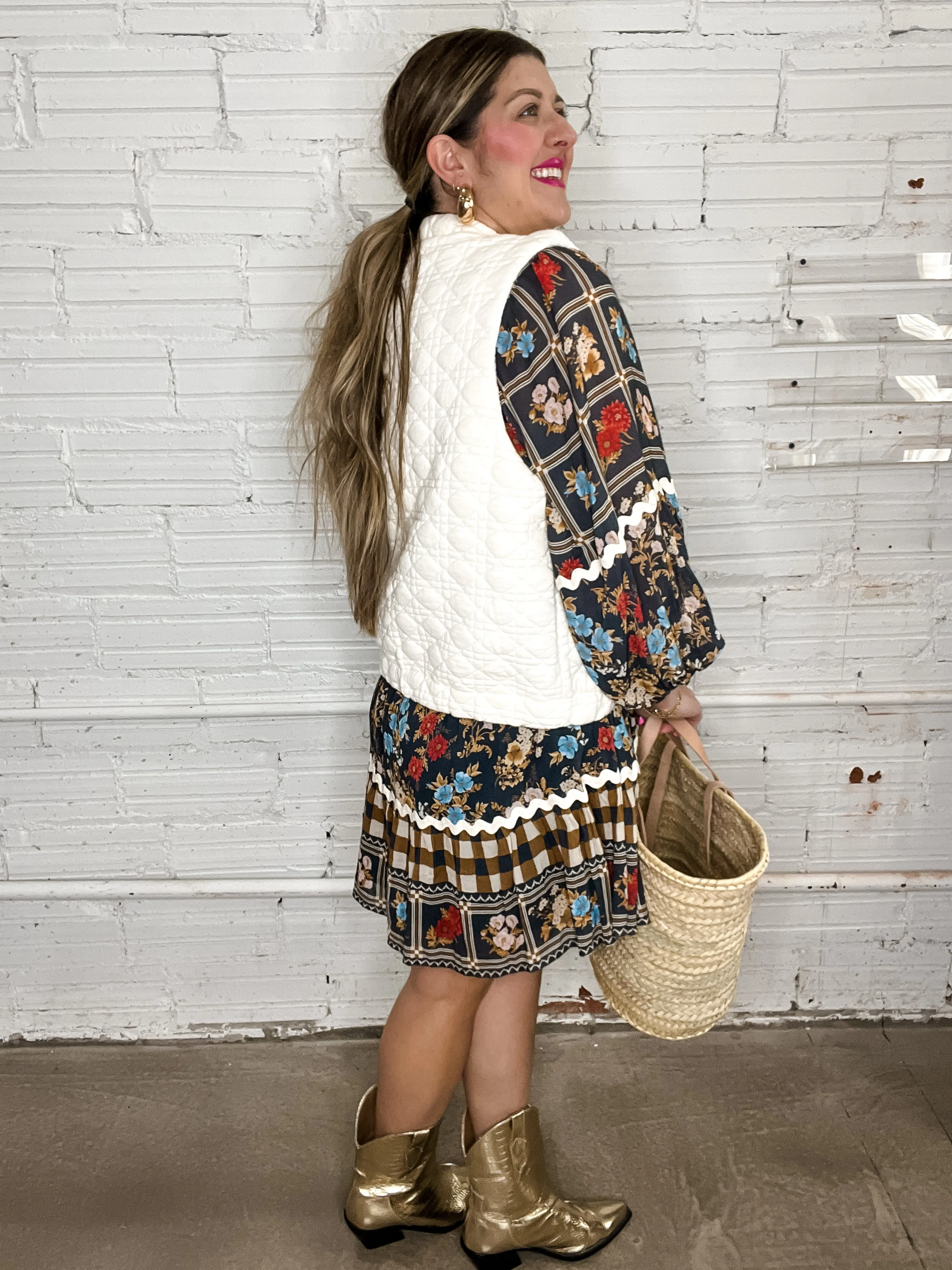 Fields Of Round Top Quilted Vest