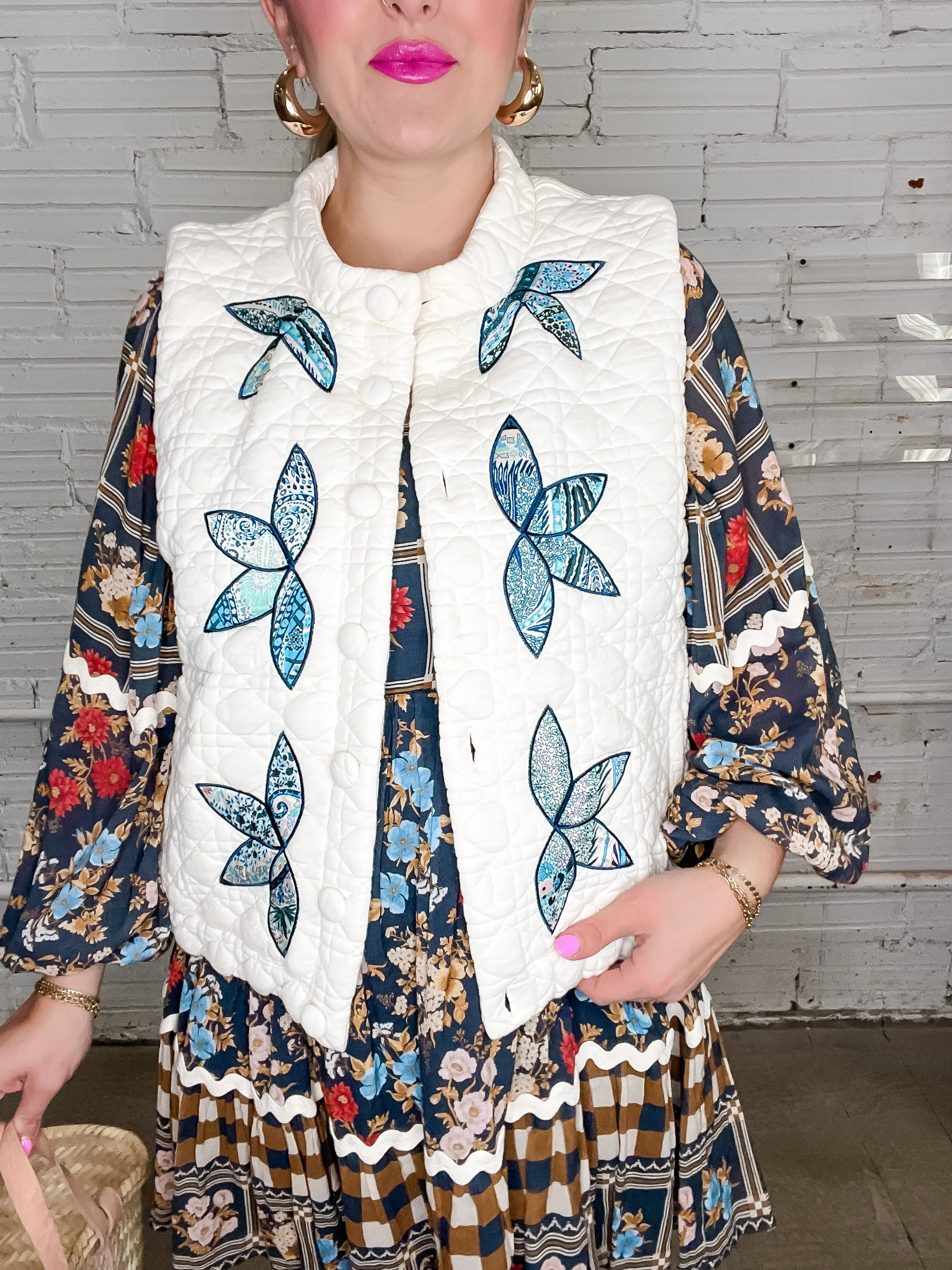 Fields Of Round Top Quilted Vest