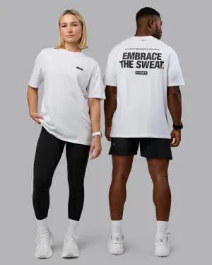 Fitstop Embrace the Sweat FLXCotton Oversized Tee - White-Black