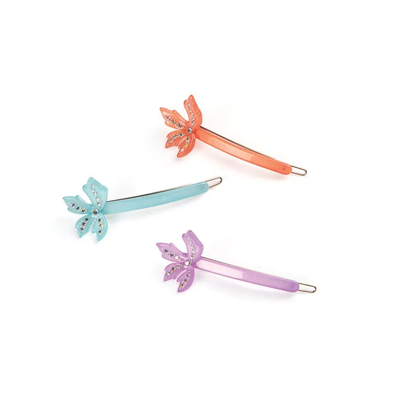 Flower Handmade Hair Clip blue